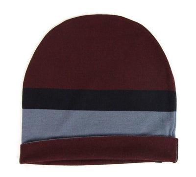 Gucci Unisex Burgundy Blue Wool Beanie Medium Knit Cap - - - Gucci