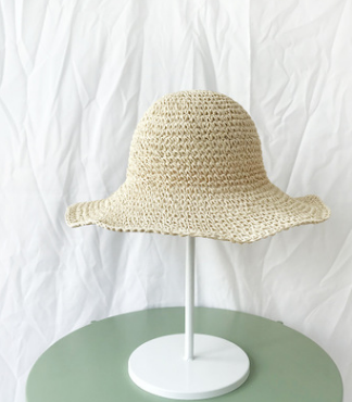 Summer Outing Sunscreen Hat for Women with Foldable Straw Hats Holiday Cool Hat Beach Hat - Beige M 56 58cm - Women's Hats & Caps - Carvan Mart