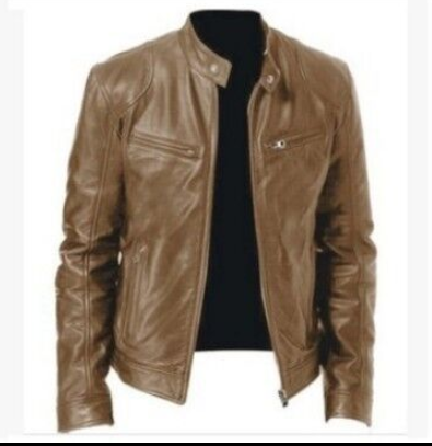 PU Leather Jacket Slim Leather Jacket - Carvan Mart