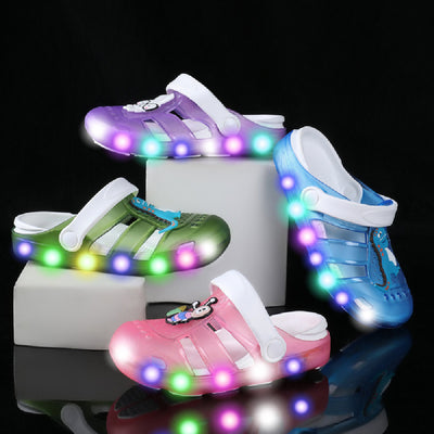 Carvan Kids Clog Flashing Light Soft Sole Summer Sandals - Carvan Mart