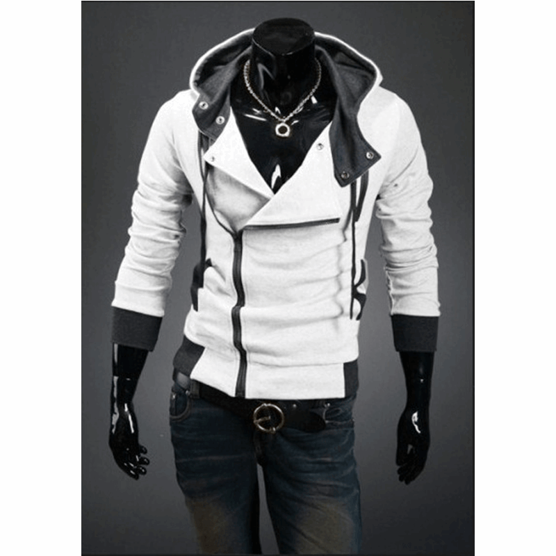 Athletic Hooded Jacket Men's Assassin's Creed Hoodie - White - Men's Hoodies & Sweatshirts - Carvan Mart