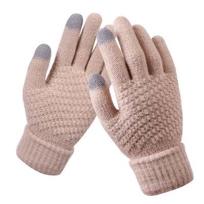 Couple knitted gloves touch screen gloves - Carvan Mart