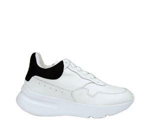 Alexander McQueen Women White Leather Suede Sneaker - White EU39 US8.5 - - Alexander McQueen