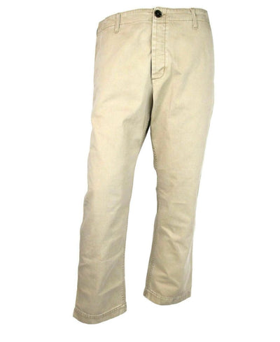 Light Brown Washed Cotton Pant Gucci Print - - - Gucci