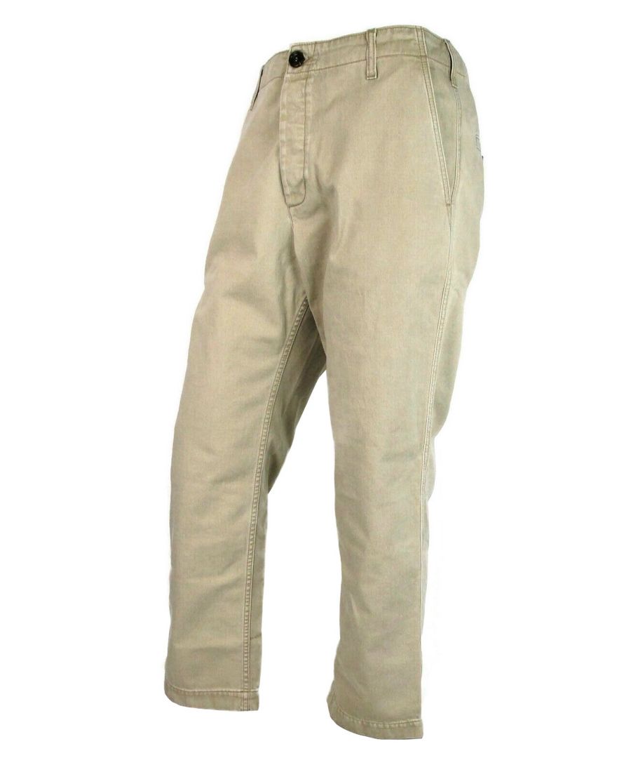 Light Brown Washed Cotton Pant Gucci Print - - - Gucci