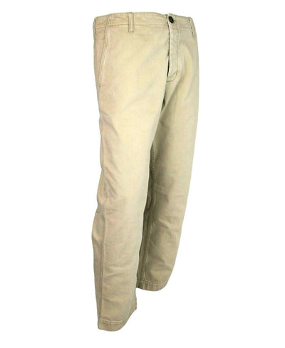 Light Brown Washed Cotton Pant Gucci Print - - - Gucci