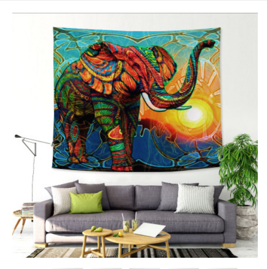 Sunshine Elephant Tapestry Home Art Decoration - - Bedding Sets - Carvan Mart