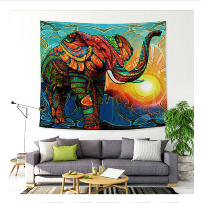 Sunshine Elephant Tapestry Home Art Decoration - Carvan Mart