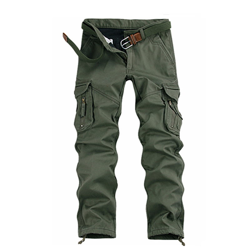 Men's All-Season Cotton Cargo Pants - Durable Outdoor and Military Style - Green - Men's Pants - Carvan Mart