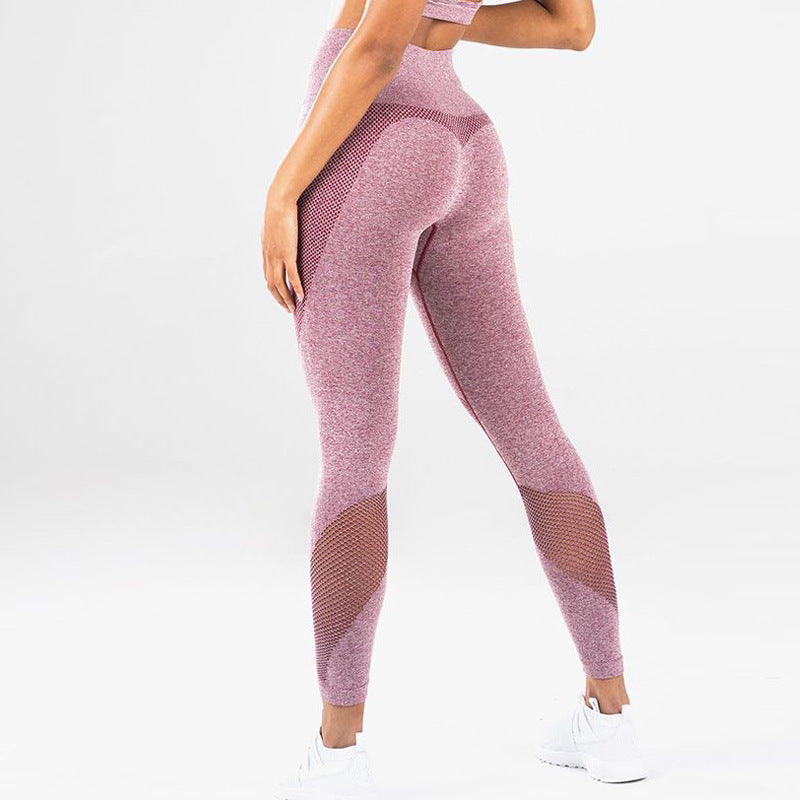 High-Waisted Seamless Blue Workout Leggings for Women - Squat Proof, Breathable, Comfortable - Cameo Brown - Leggings - Carvan Mart