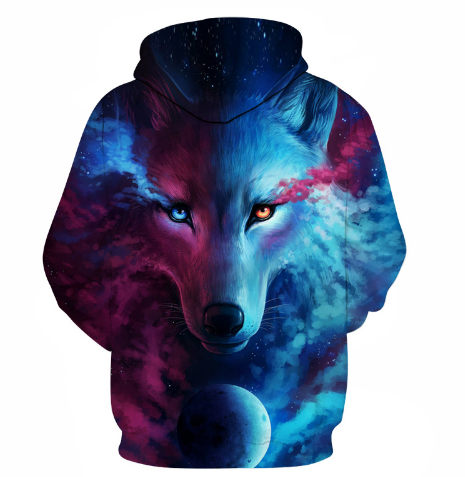 Wolf Printed Hoodies Men 3D Sweatshirt - - Men's Hoodies & Sweatshirts - Carvan Mart