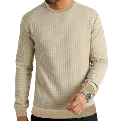 Men's Relaxed-fit Crew Neck Tees Long-sleeved Sweater - Carvan Mart
