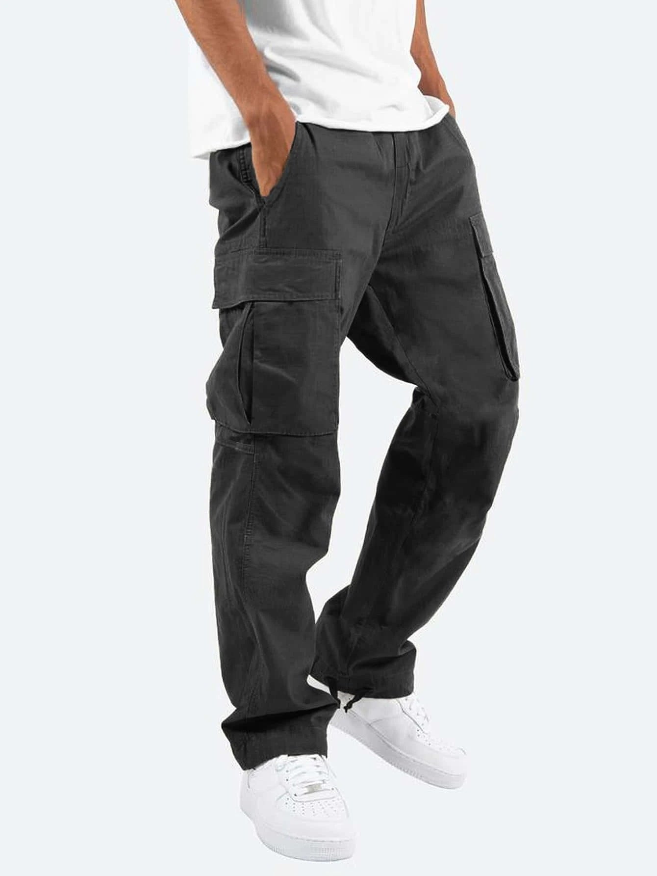 Men's Workwear Multi-pocket Pants - Versatile Casual Trousers - Black - Men's Pants - Carvan Mart