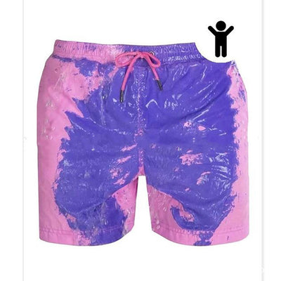 Men's Beach Shorts Magical Change Color Swimming Trunks Quick Dry Summer Pants - Carvan Mart