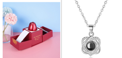 Valentine's Day Gifts Metal Rose Jewelry Gift Box Necklace Wedding Girlfriend Necklace Gifts - Set2 - Gift - Carvan Mart