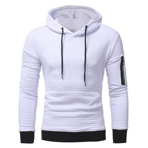 Modern Slim-fit Hooded Tops Arm Zipper Long Sleeve Men's Sweatshirt - Carvan Mart