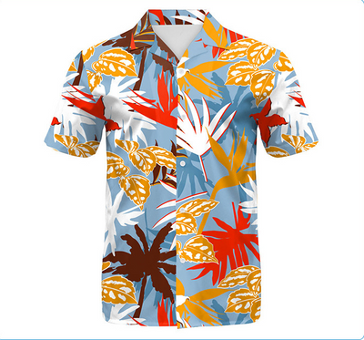 Men's Beach Digital Printed Shorts Shirt Inner Mesh Suit - Carvan Mart