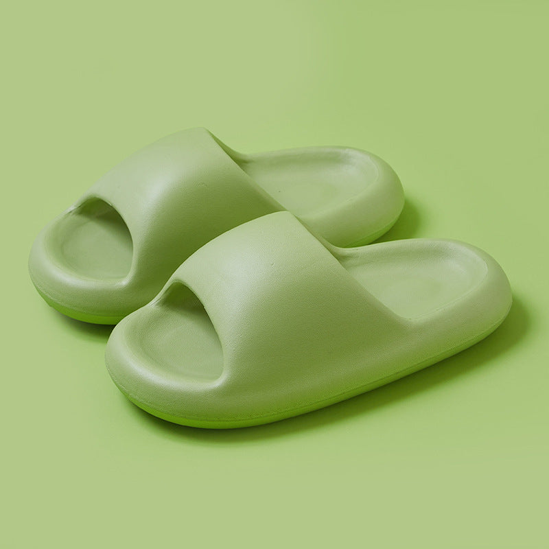 Bread Shoes Summer Candy Color Bathroom Soft Slippers - Light green - Women's Slippers - Carvan Mart