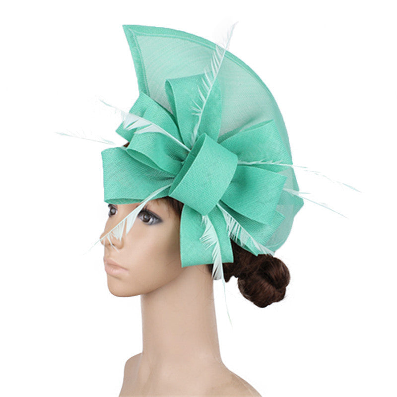 Fascinator Hat Wind Cover Mesh Fashion Bride Wedding Hat - Carvan Mart