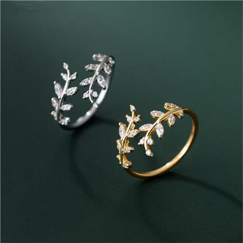 Nature-Inspired Leaf Ring Collection Branch Open Ring - - Women's Rings - Carvan Mart