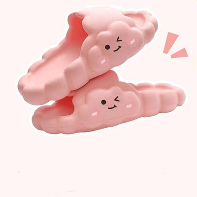 Home Bathroom Bathing Cloud Slippery Slippers - Pink - Women's Slippers - Carvan Mart