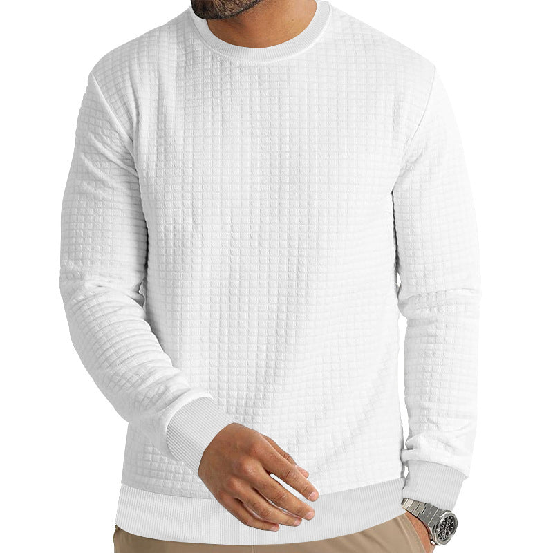 Men's Relaxed-fit Crew Neck Tees Long-sleeved Sweater - Carvan Mart