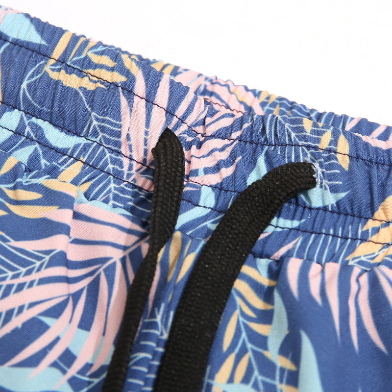 Loose Swimming Trunks Men's Summer Printed Double Layer Beach Shorts - Carvan Mart