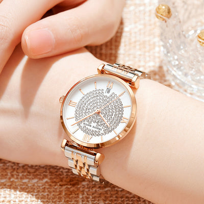 Starry Women's Diamond Waterproof Quartz Watch - Carvan Mart