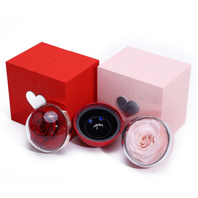 Creative Eternal Rose Box Eternal Soap Flower Jewelry Box Ring Necklace Storage Case Valentines Surprise Gift - - Gift - Carvan Mart