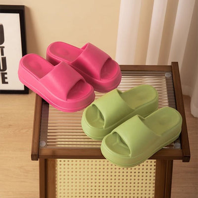 Mega Crush Flat Slippers 7cm Platform Summer Shoes For Women - Carvan Mart