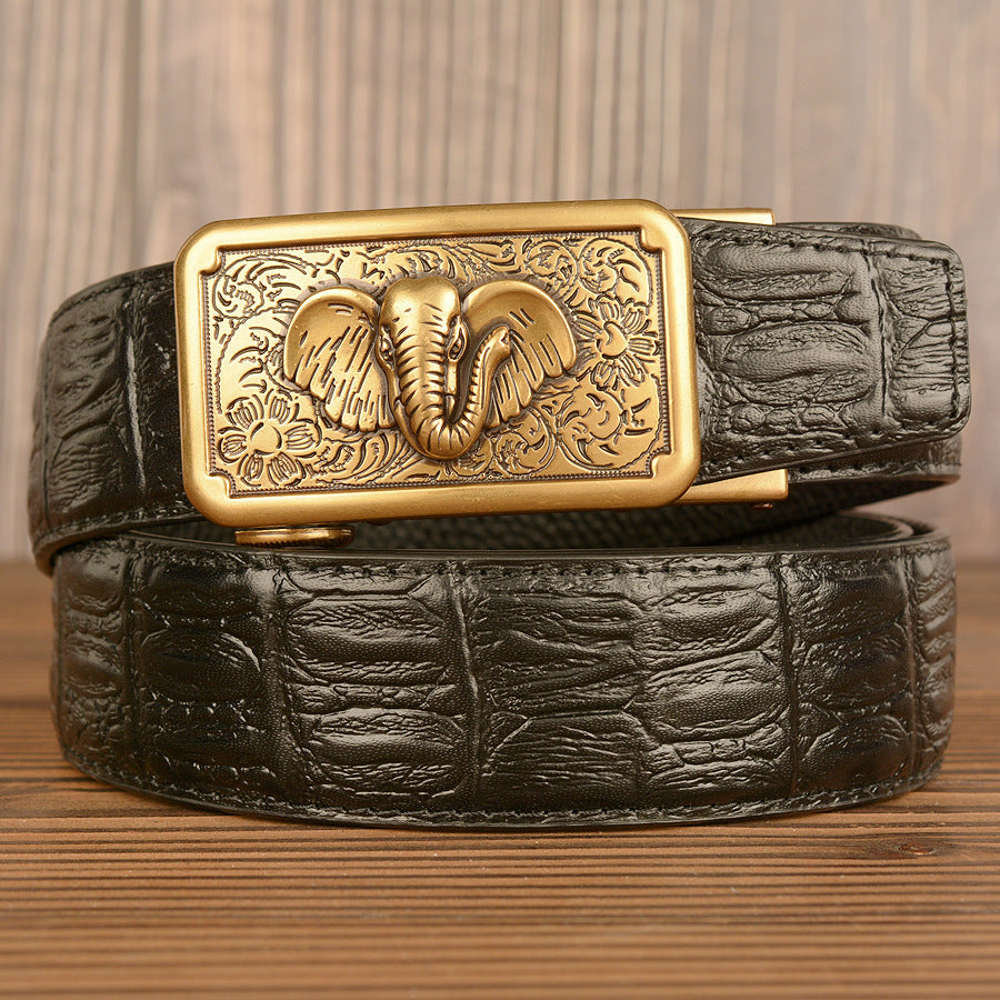 Men's Personality Is Like Automatic Top Leather Belt - Carvan Mart