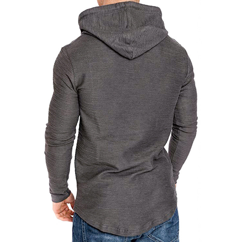 Modern Slim-fit Hooded Tops Men's Casual Long Sleeve Slim Top Sporty Performance Sweatshirt - - Men's Hoodies & Sweatshirts - Carvan Mart