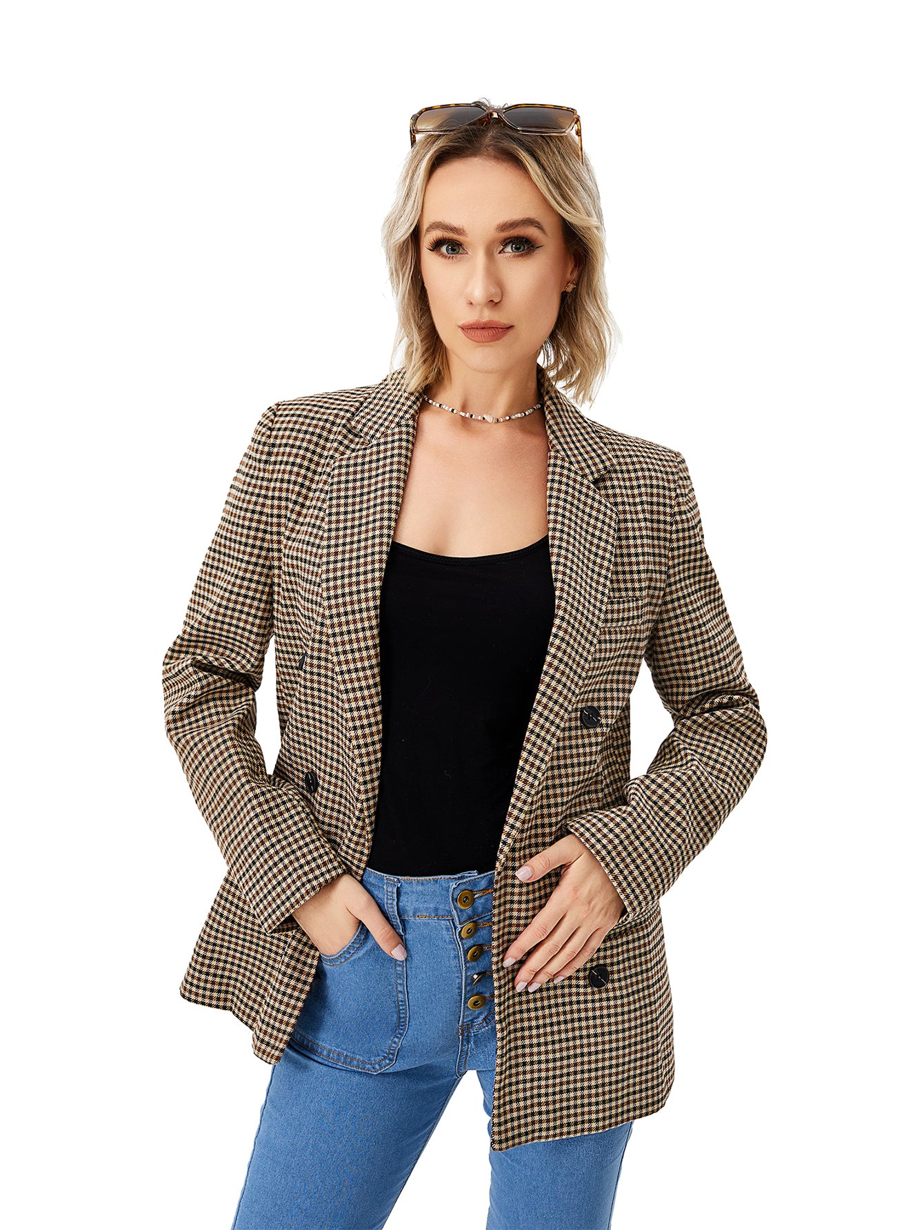 Women's Casual Blazer Jacket  Long Sleeve Work 0ffice Blazer Lapel  Jacket - Carvan Mart