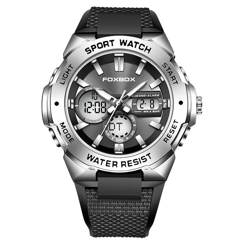 Double Display Multi-function Sports Men's Waterproof Luminous Quartz Watch - - Men's Watches - Carvan Mart