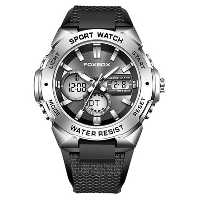 Double Display Multi-function Sports Men's Waterproof Luminous Quartz Watch - - Men's Watches - Carvan Mart