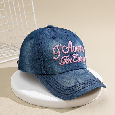 Fashion Wash Leisure Sun Shade Sun Protection Denim Baseball Cap - Carvan Mart