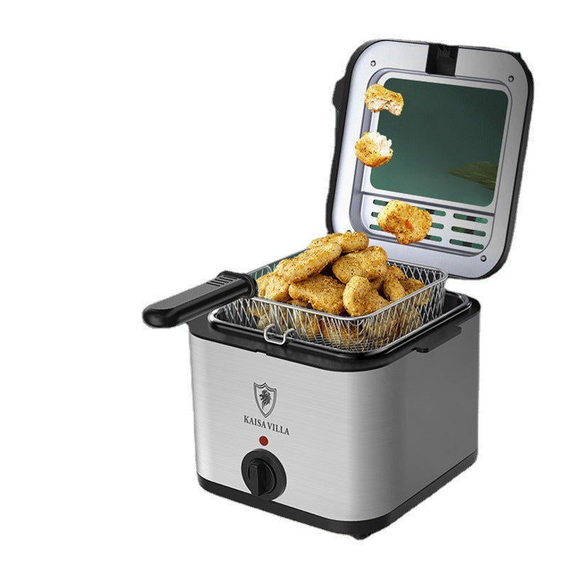 Visual Multifunctional Electric Air Fryer Skewer French Fries Machine - Silver - Air Fryers - Carvan Mart