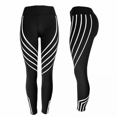 Women’s Night Glowing Workout Leggings - Fitness and Yoga Pants - black - Leggings - Carvan Mart