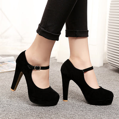 Frosted Black High Heels - - High Heels - Carvan Mart