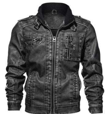 Momenti Istantanei Leather Jacket For Men - Black - Genuine Leather - Carvan Mart