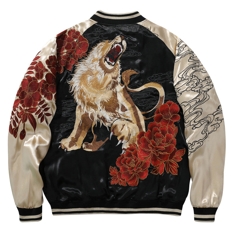 Heavy Industry Lion King Embroidery Jacket Male - Carvan Mart
