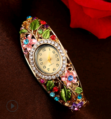 Bracelet Watch Popular Models High-grade Diamond National Wind  Painting Accessories Female - Carvan Mart