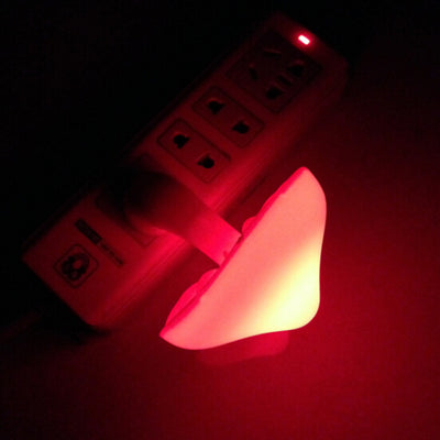 LED Night Light Mushroom Wall Socket Lamp EU US Plug Warm White Light-control Sensor Bedroom Light Home Decoration - Mushroom US Red - Led Lighting - Carvan Mart