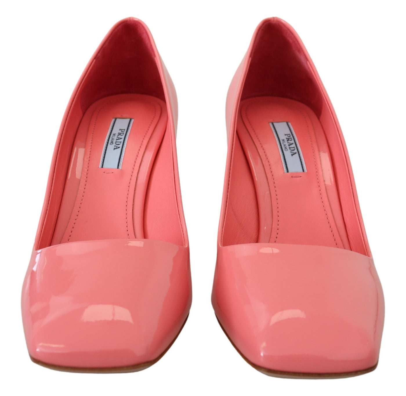 Prada Elegant Square Toe Pink Heels - - - Prada