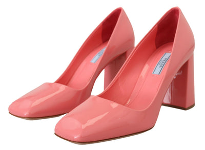 Prada Elegant Square Toe Pink Heels - - - Prada