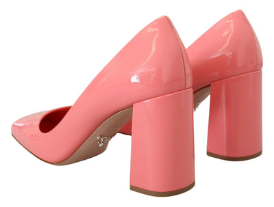 Prada Elegant Square Toe Pink Heels - - - Prada