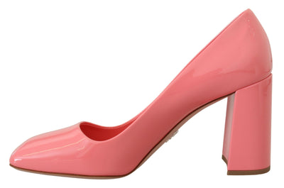 Prada Elegant Square Toe Pink Heels - - - Prada