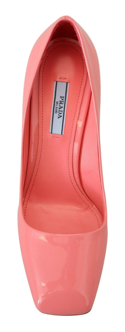 Prada Elegant Square Toe Pink Heels - - - Prada