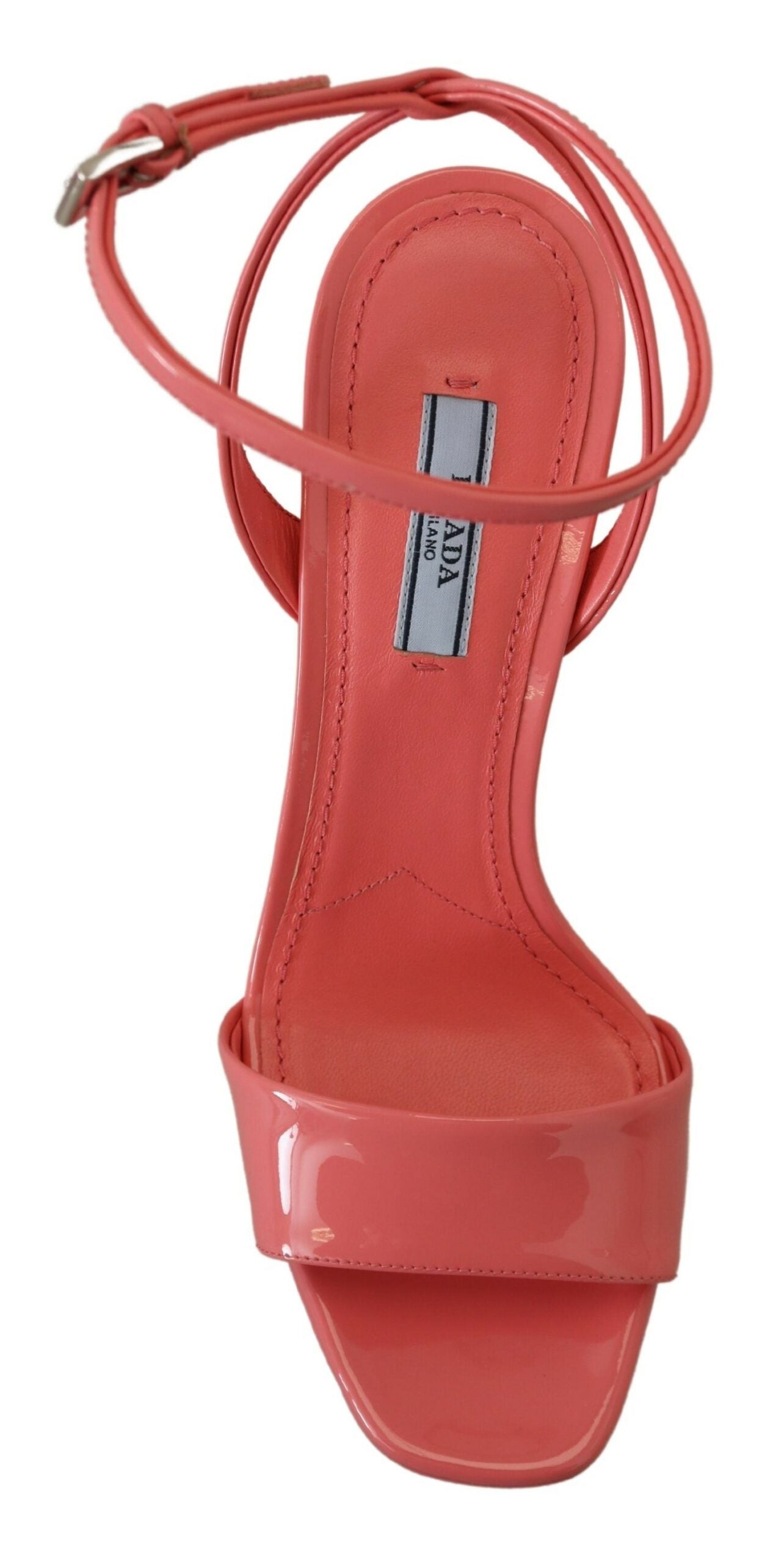 Prada Chic Pink Patent Leather Platform Sandals - - - Prada