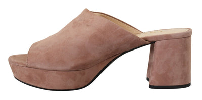 Prada Elegant Dark Rose Suede Heels - - - Prada